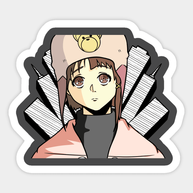 Serial Experiments; Lain Sticker by gottyjArt